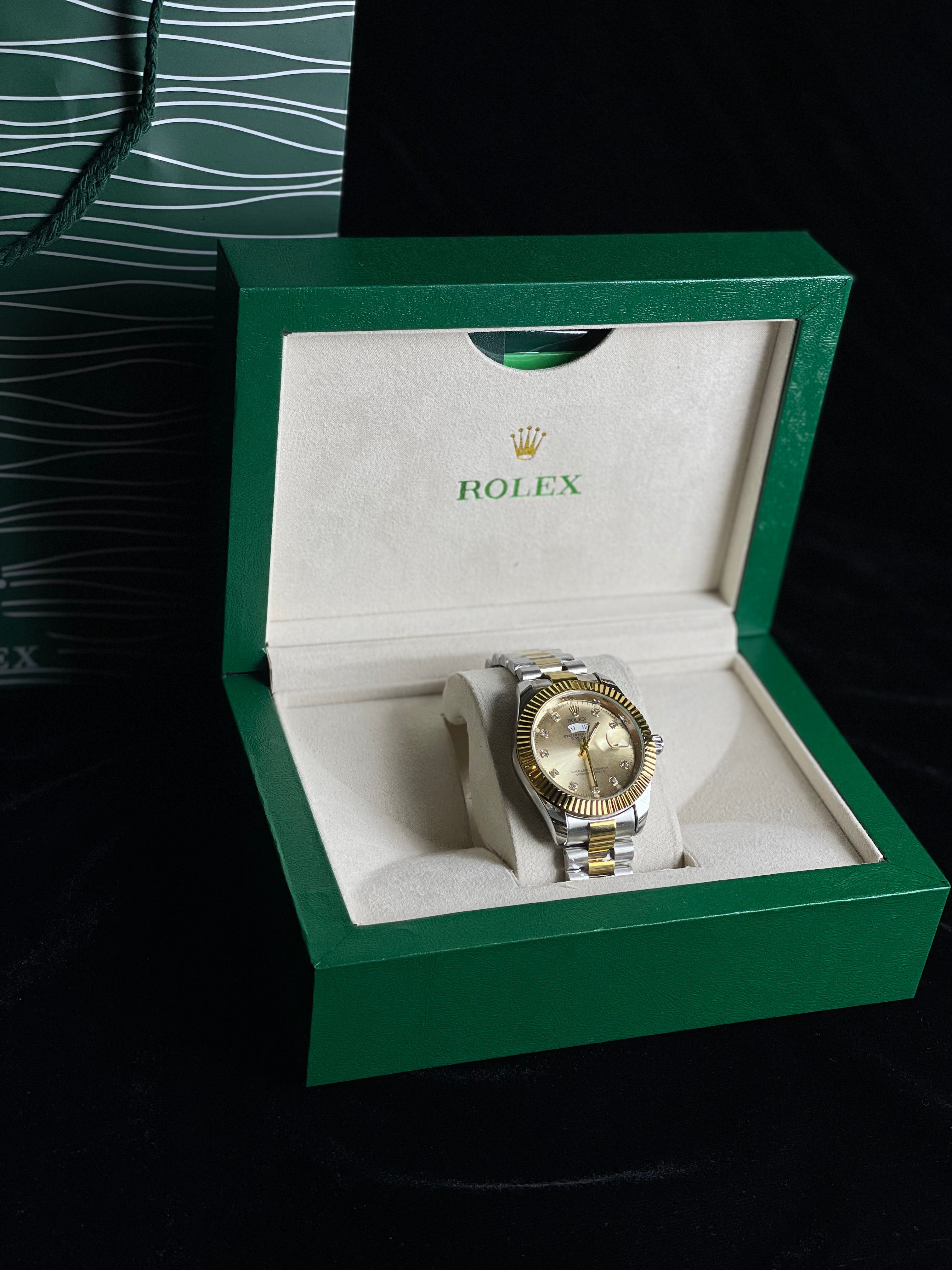 Rolex Day&date (Oyster Perpetual) Two Tone Silver