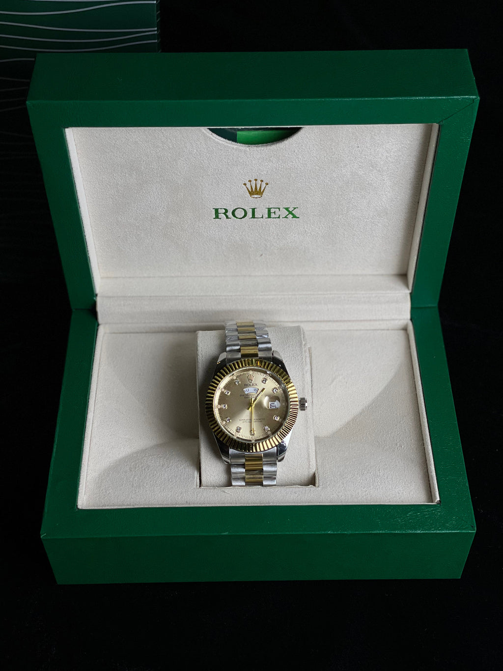 Rolex Day&date (Oyster Perpetual) Two Tone Silver