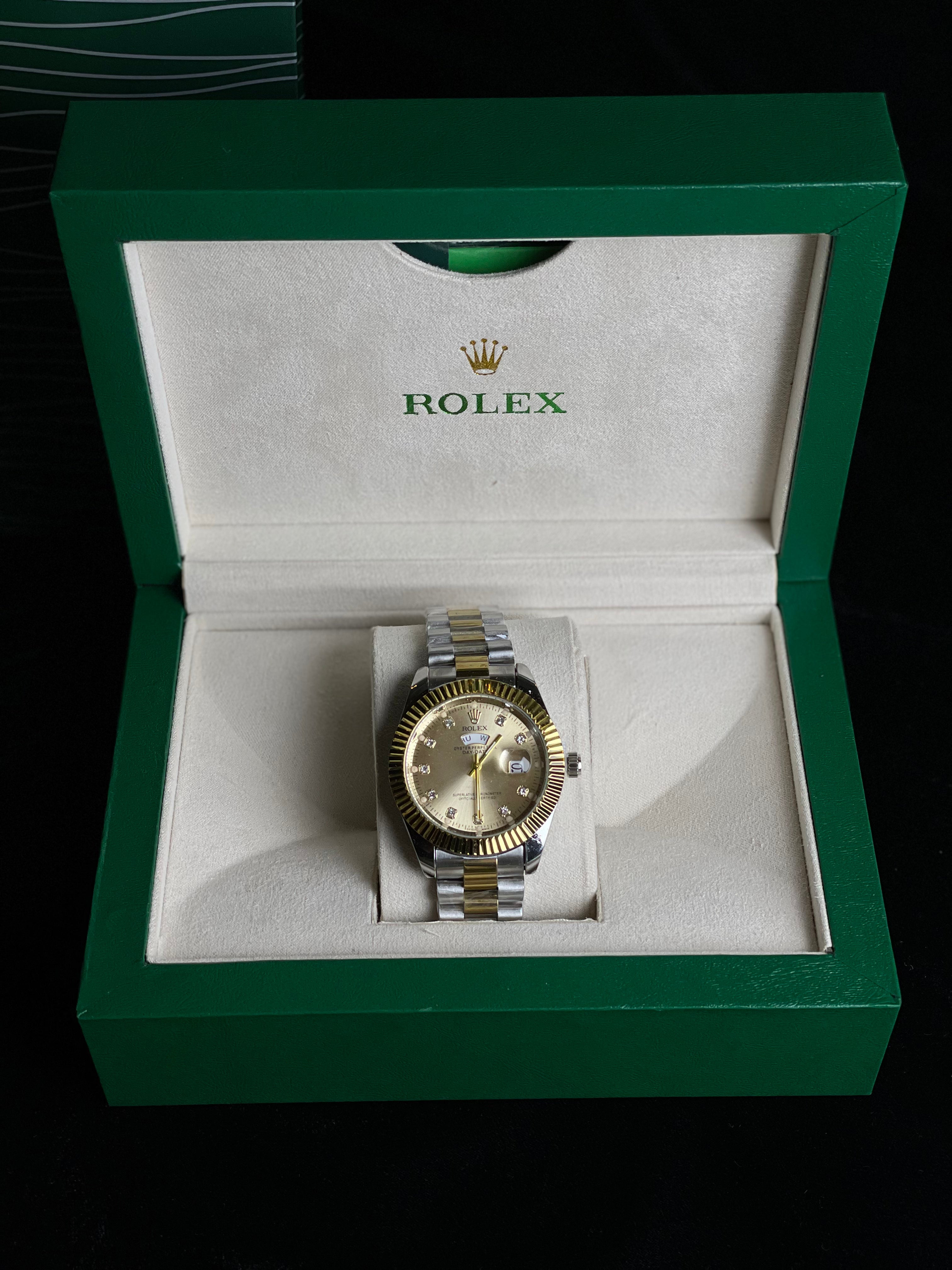 Rolex Day&date (Oyster Perpetual) Two Tone Silver