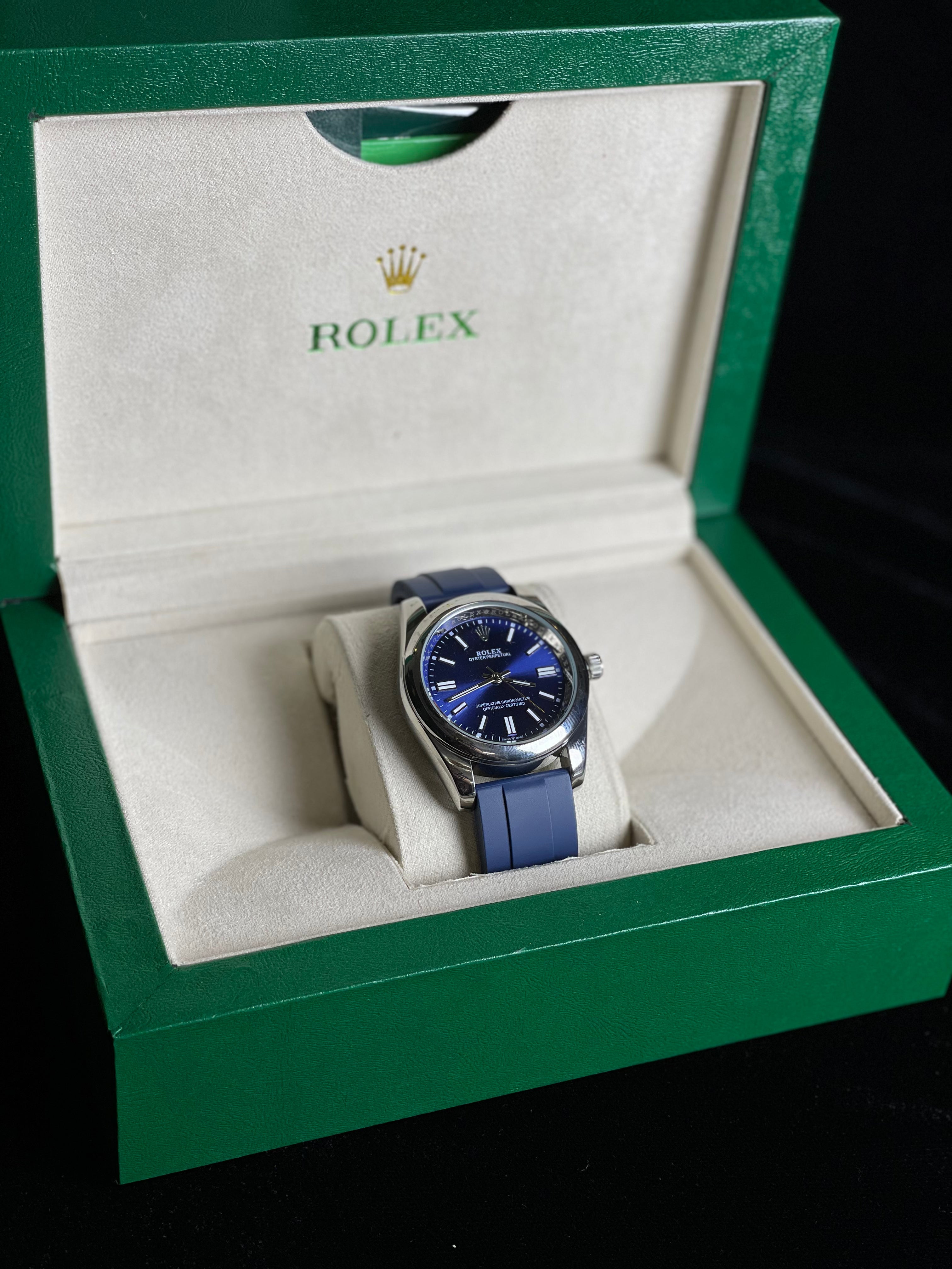 Rolex Oyster Perpetual Rubber Strip (Blue)