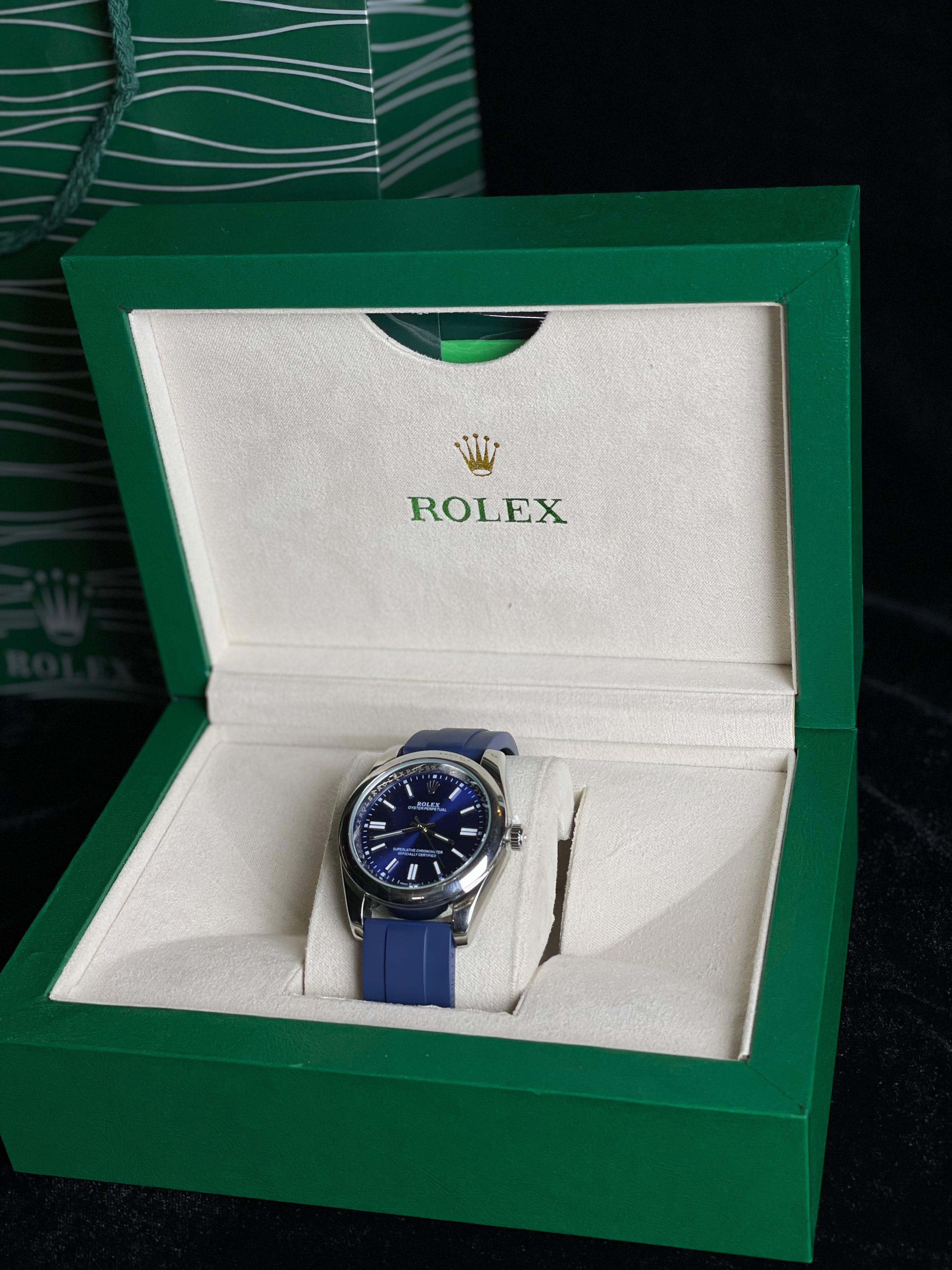 Rolex Oyster Perpetual Rubber Strip (Blue)
