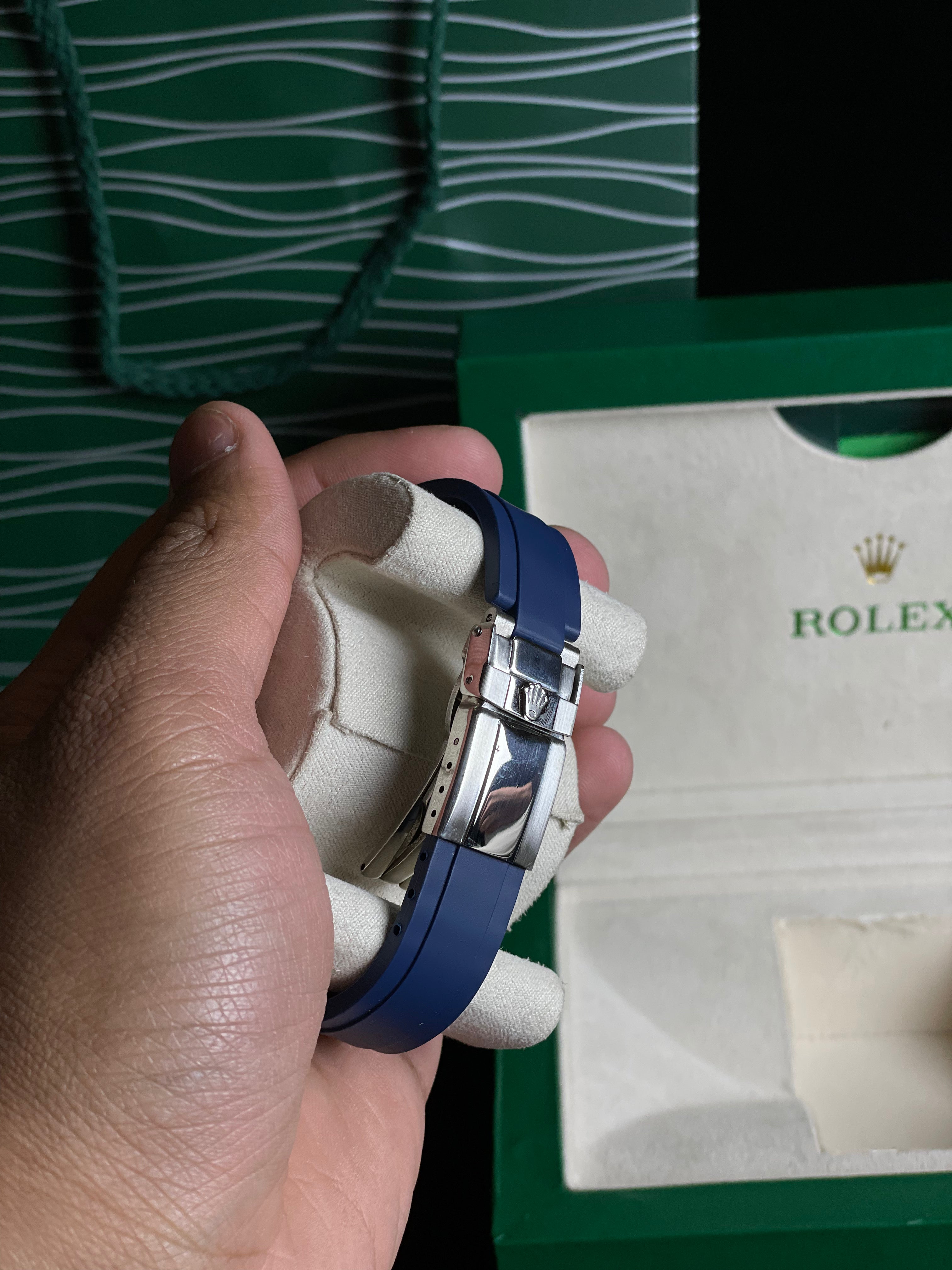 Rolex Oyster Perpetual Rubber Strip (Blue)