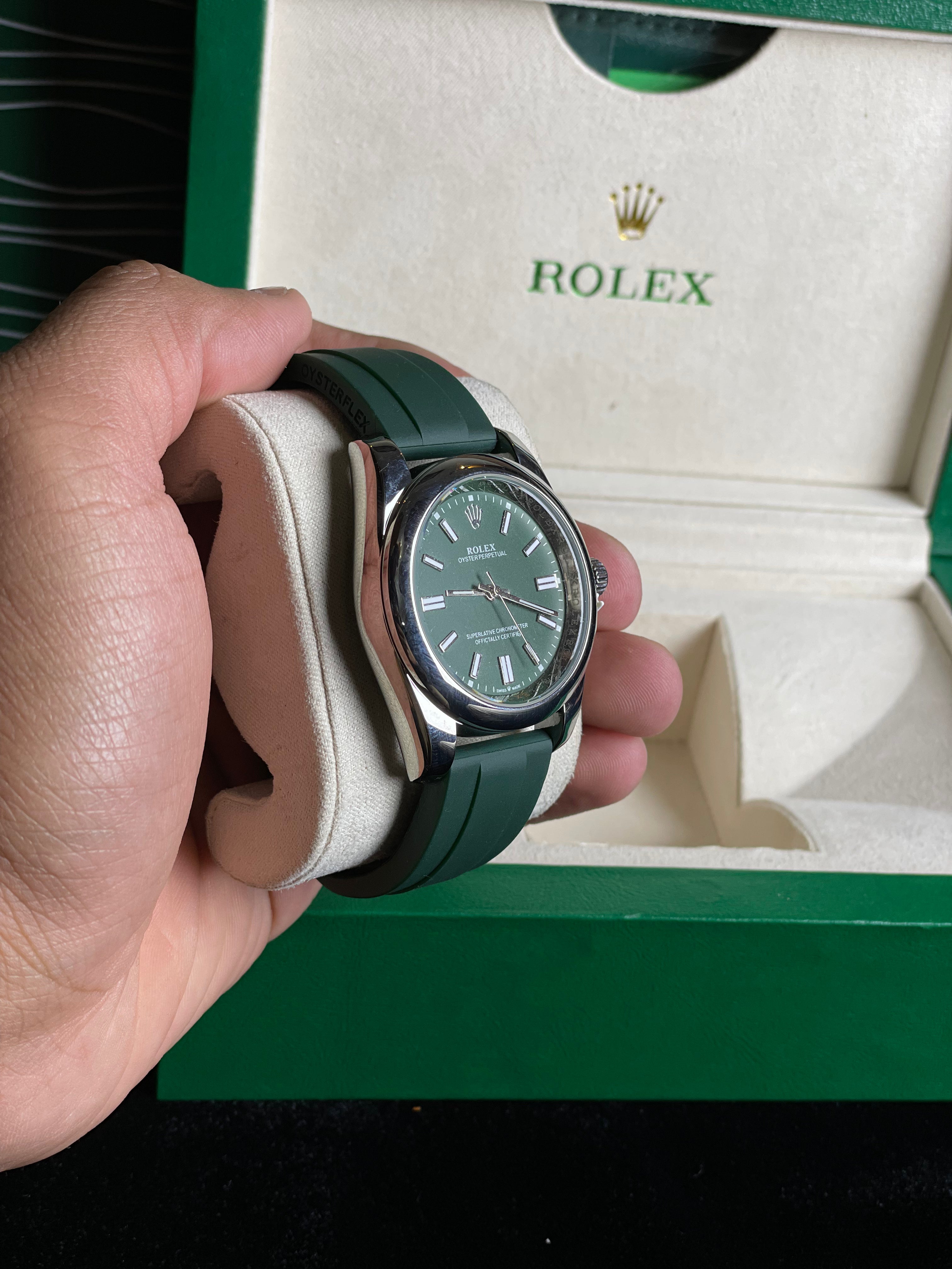 Rolex Oyster Perpetual Rubber Strip (Green)