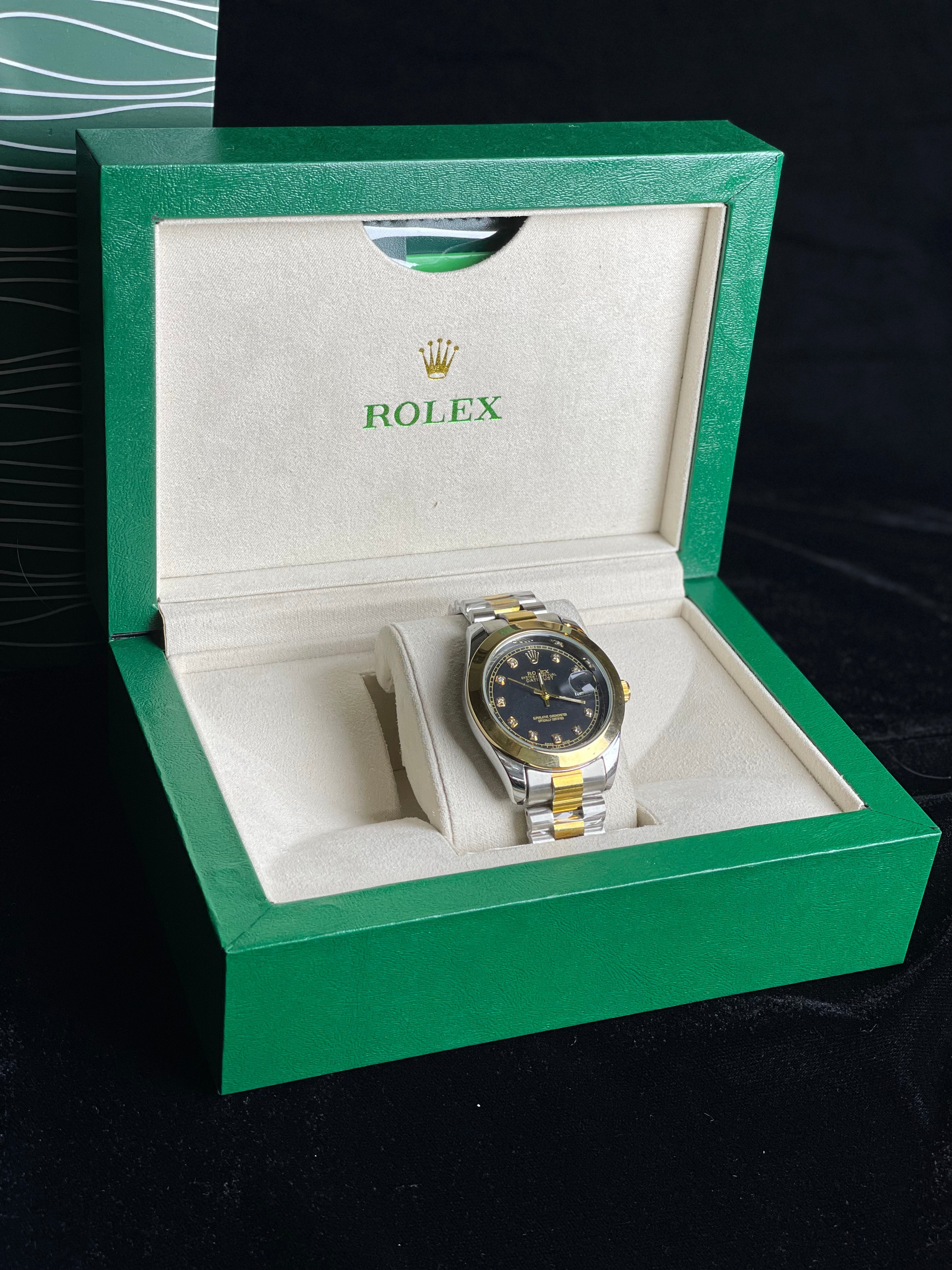 Rolex stone Dail (champagne) Two Tone Black