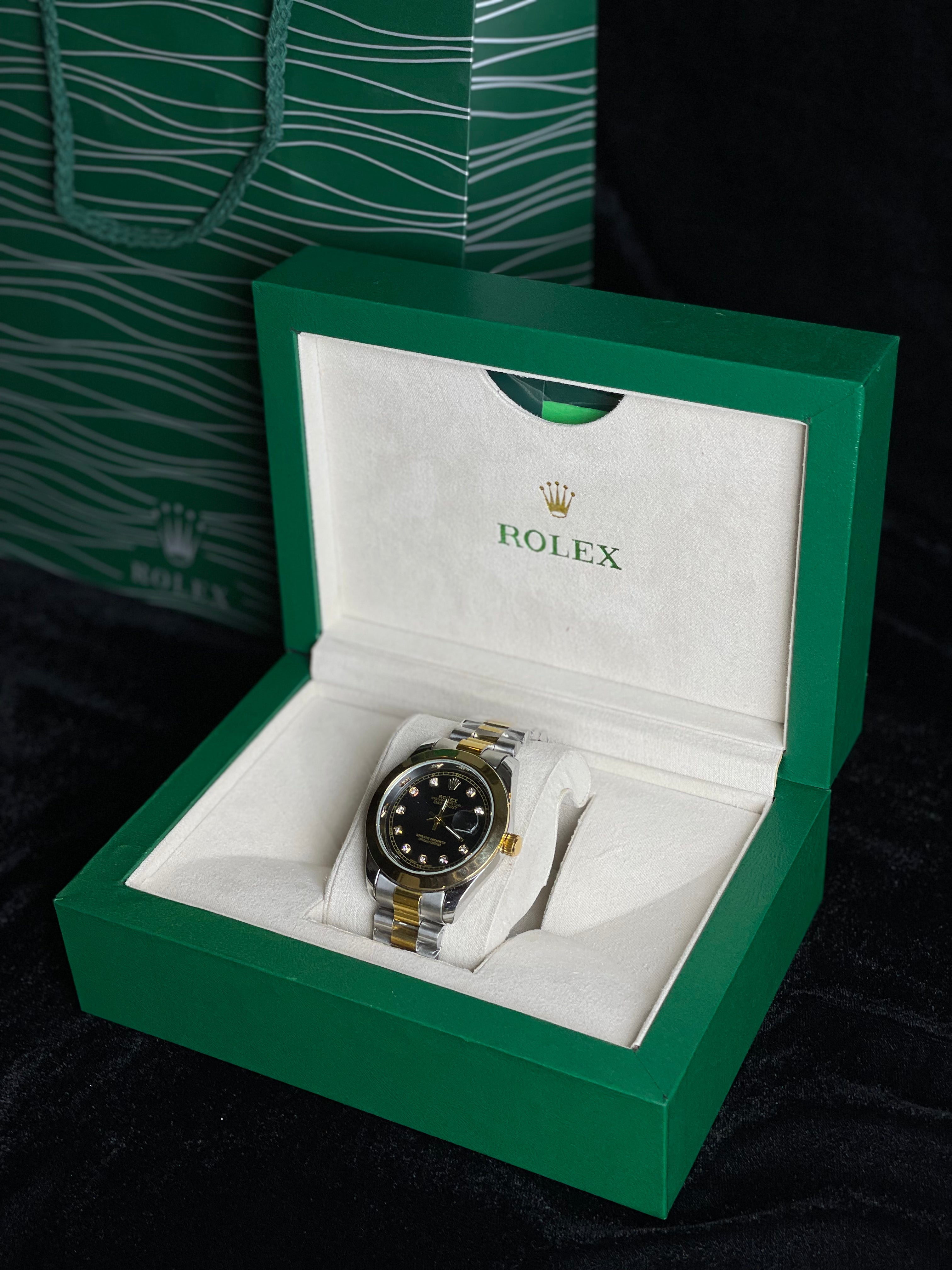 Rolex stone Dail (champagne) Two Tone Black