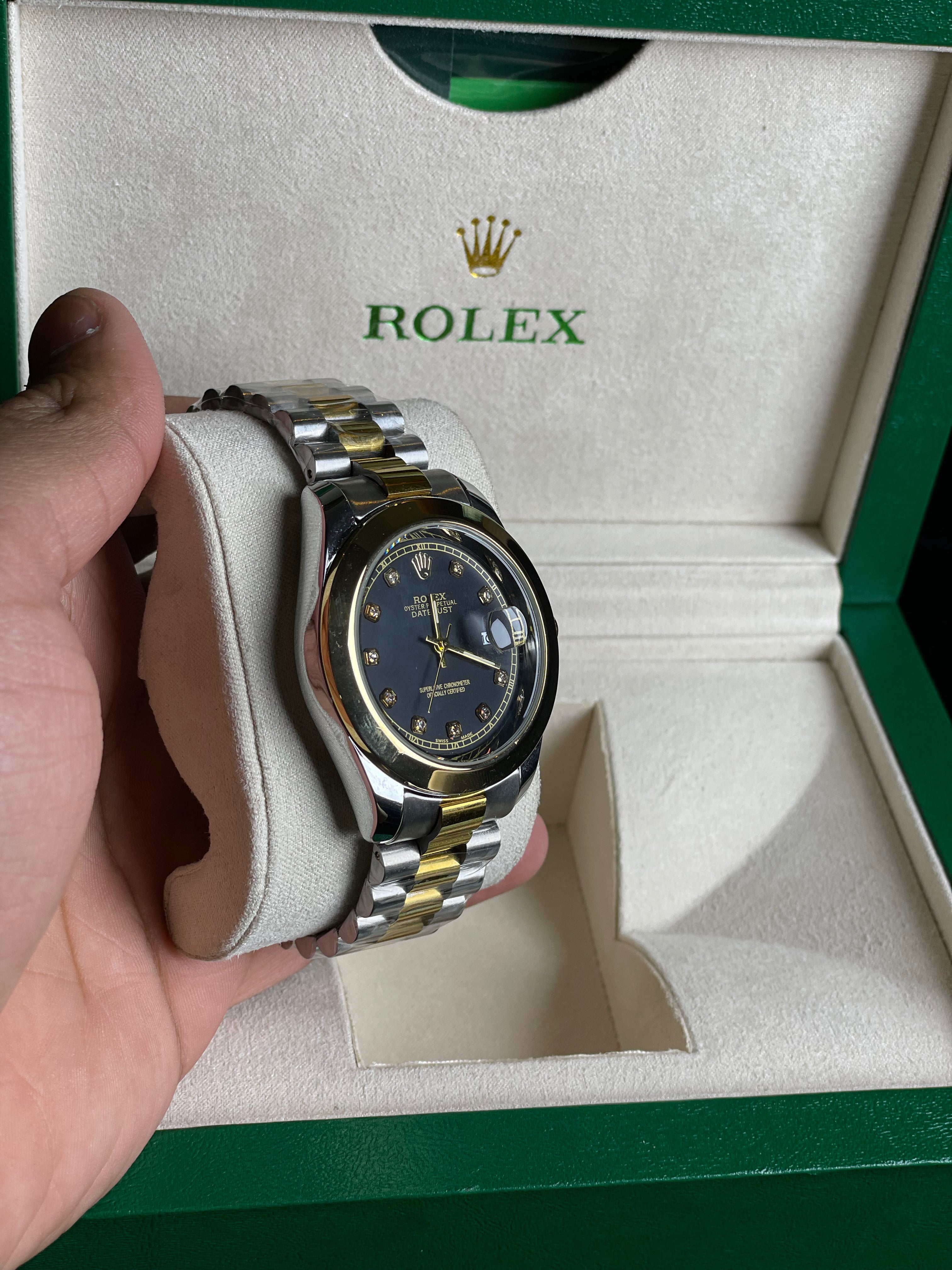Rolex stone Dail (champagne) Two Tone Black
