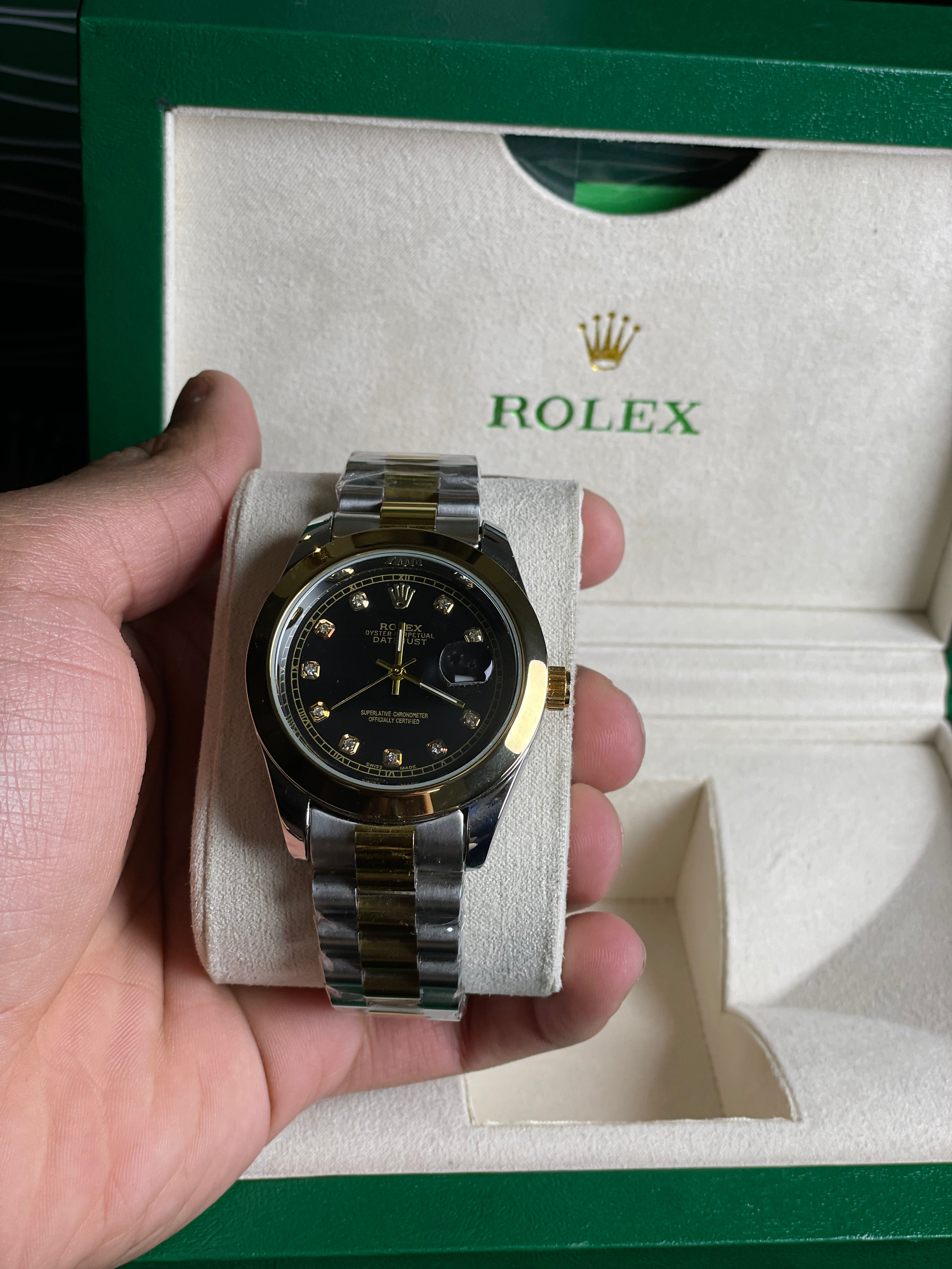 Rolex stone Dail (champagne) Two Tone Black