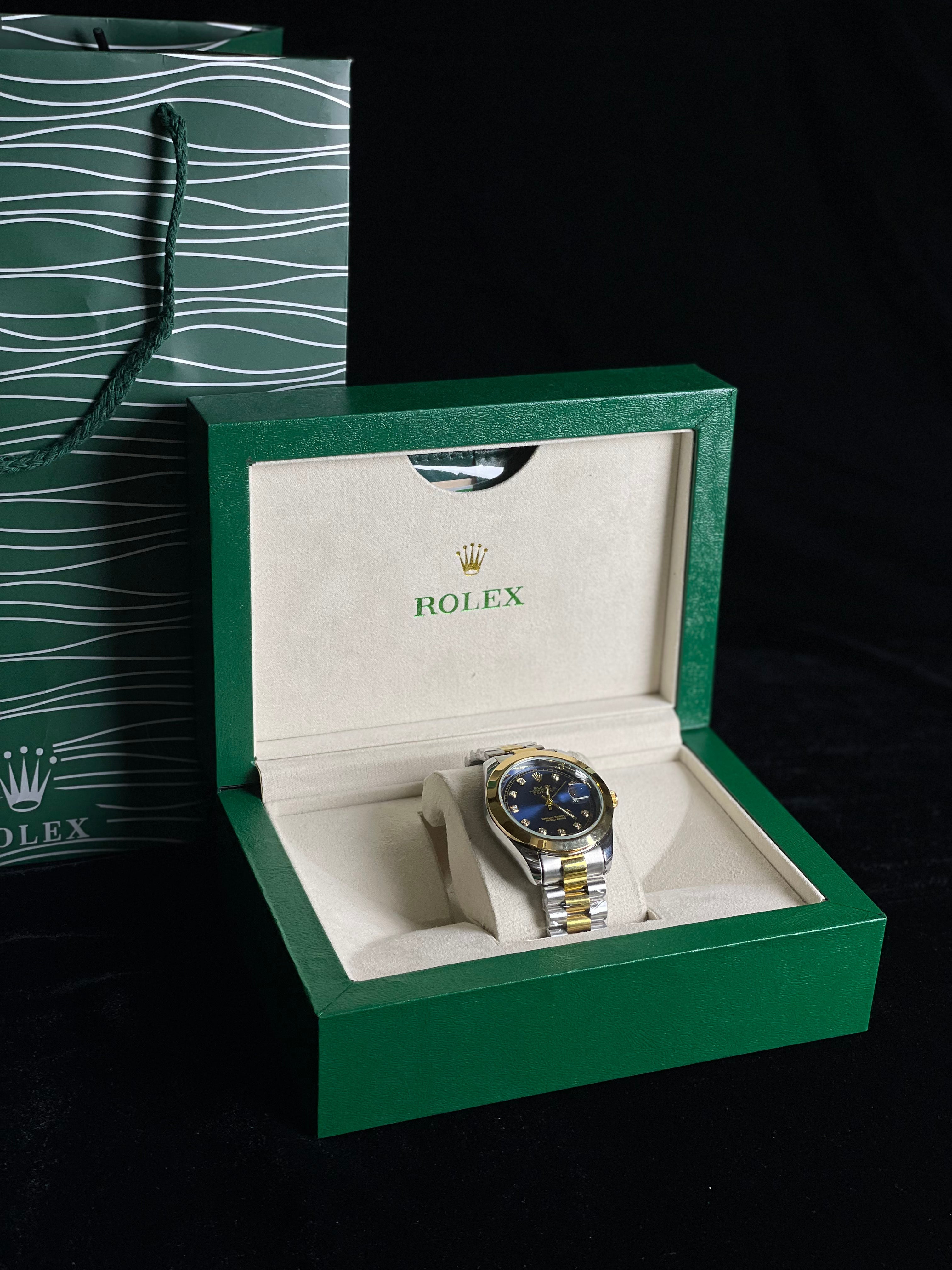 Rolex stone Dail (champagne) Two Tone Blue